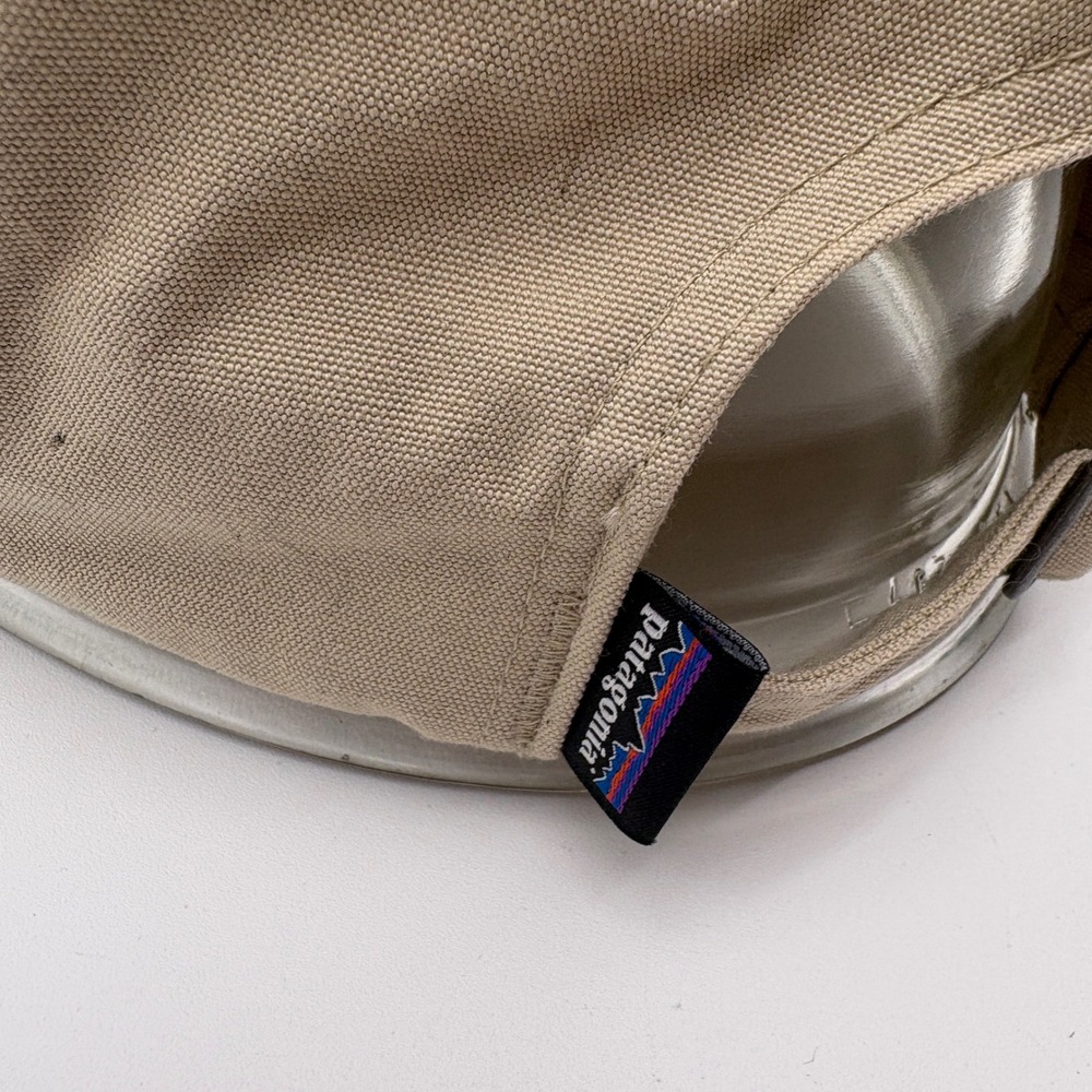 Patagonia P-6 Label Trad Cap Khaki Tan Organic Cotton Adjustable Baseball Hat - Picture 4 of 7